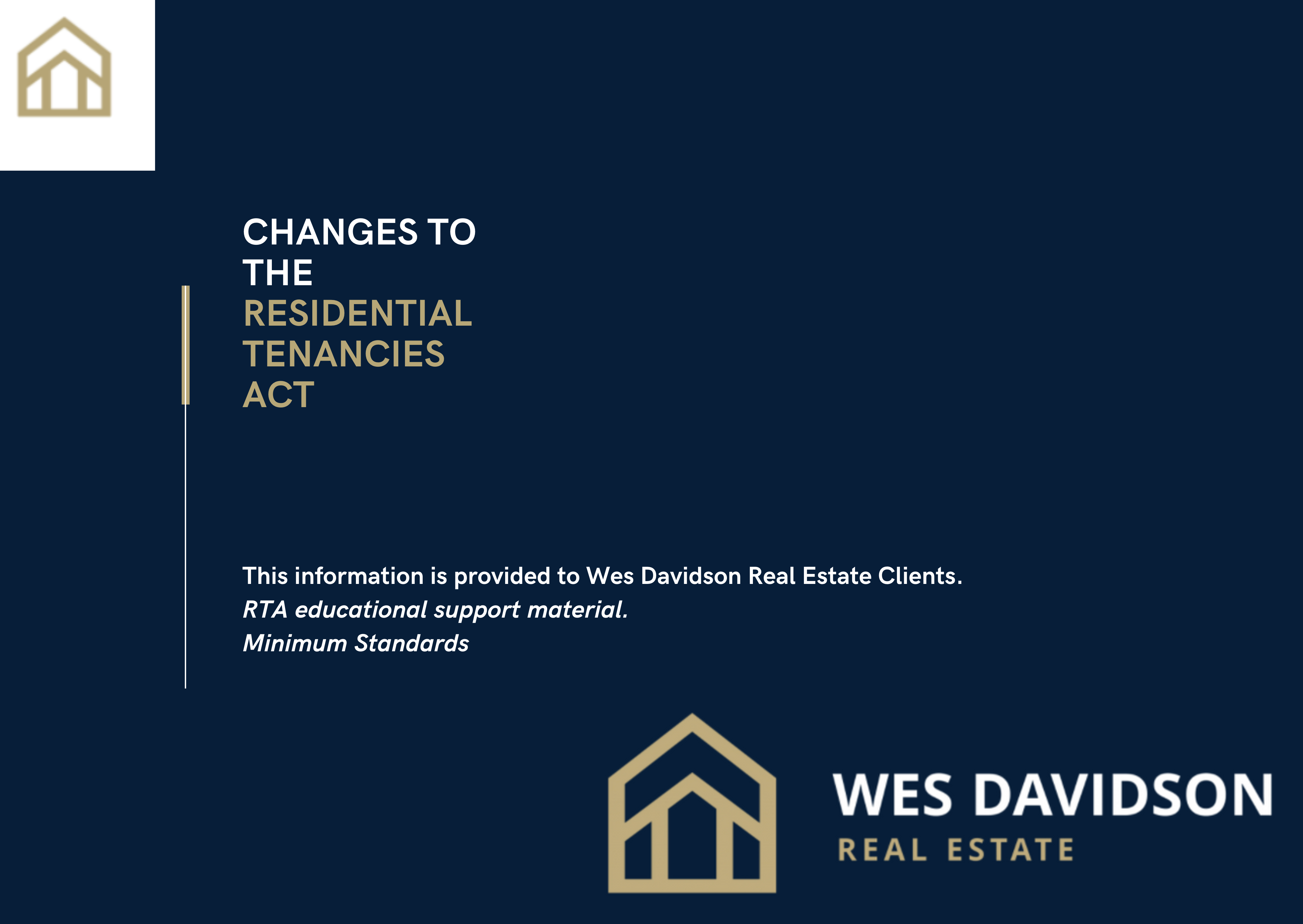 ‘Minimum Standards’ | Changes to the Residential Tenancies Act | Wes ...